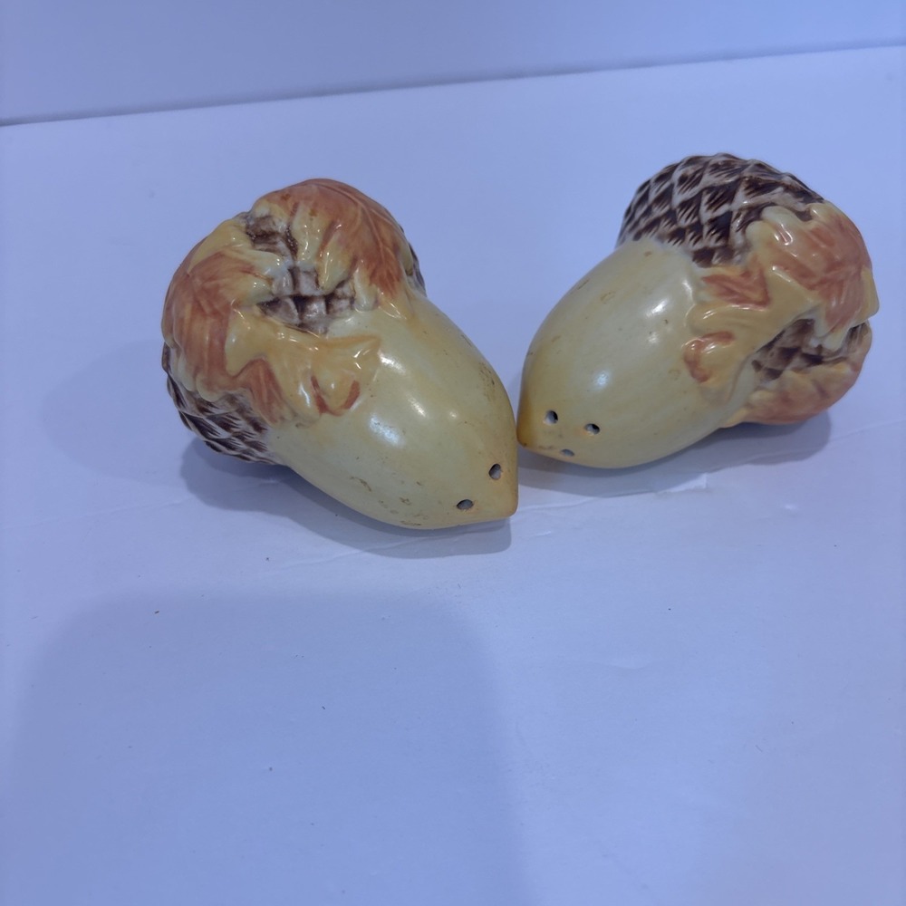 Vintage  Acorn Salt and Pepper Shakers Blue Sky China